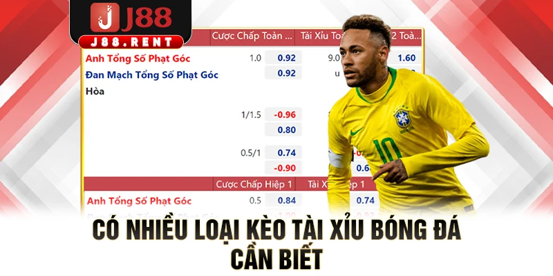 Có nhiều loại kèo tài xỉu bóng đá cần biết